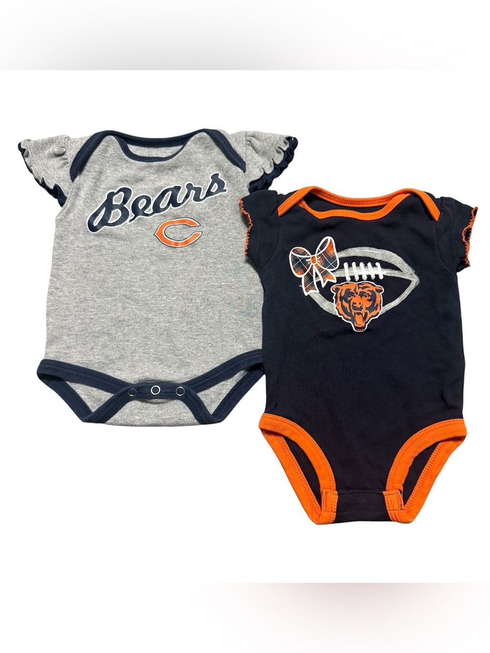 Chicago Bears Baby Bodysuit Set 0-3M 3-6M 2 Pack NFL Team Apparel